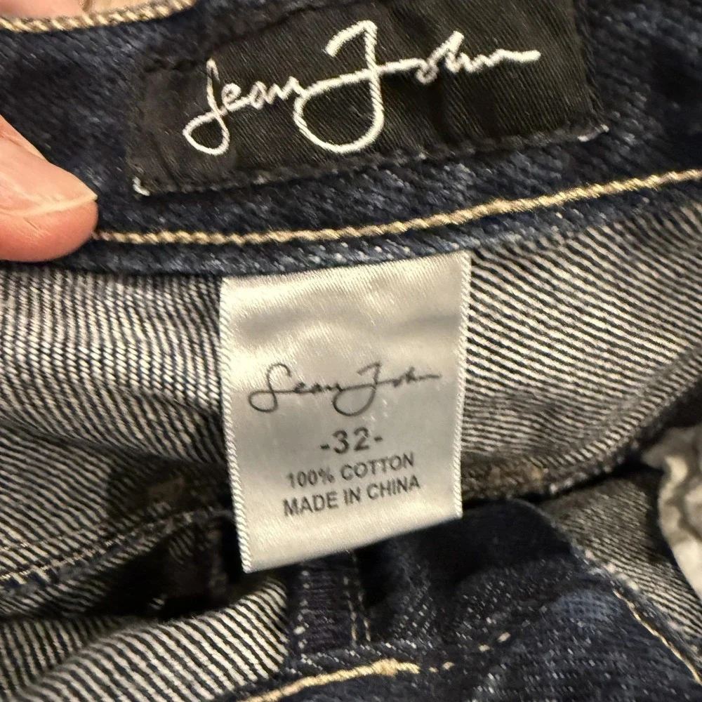 Sean John Jeans Mens 32 Blue Carpenter Denim Relaxed Fit Utility Workwear